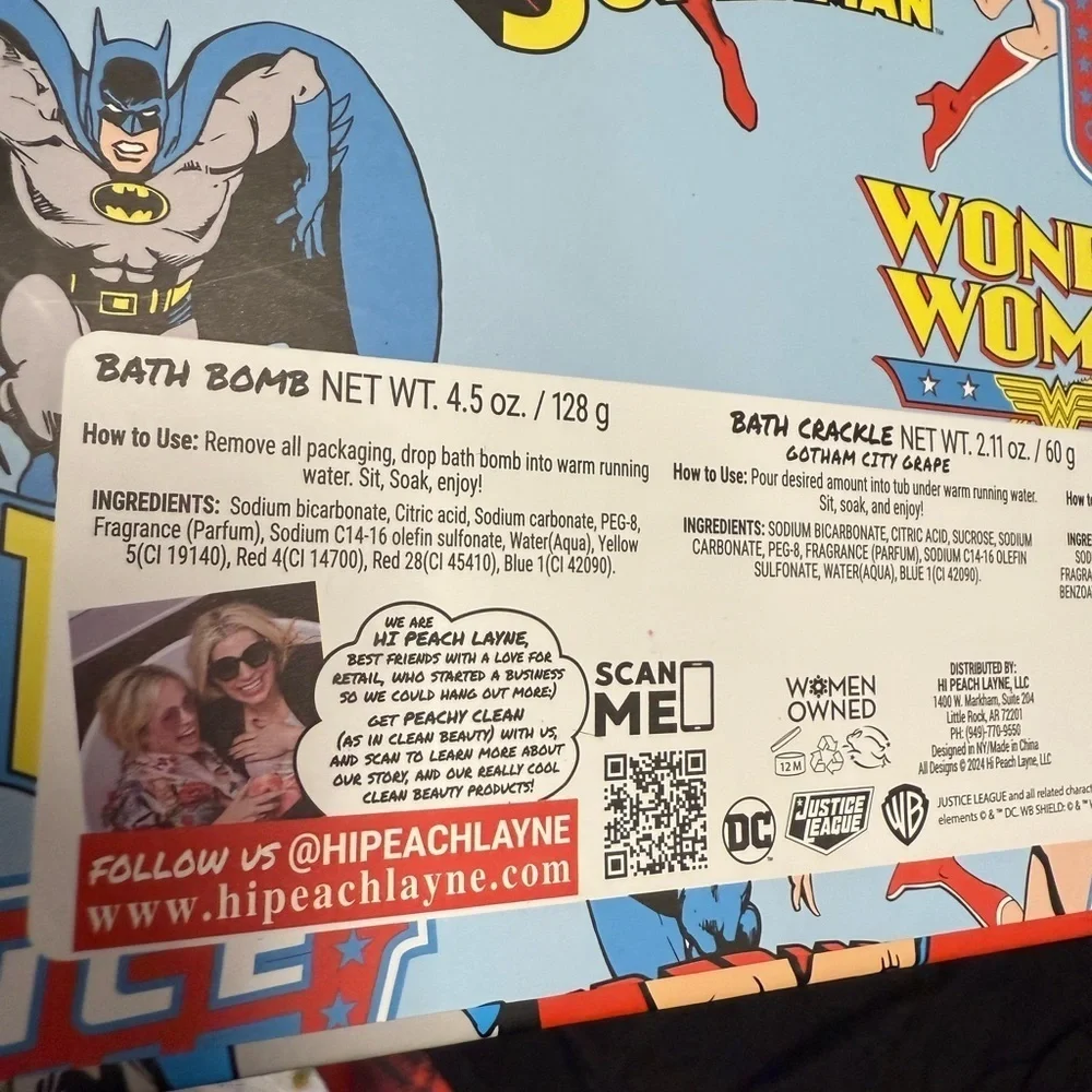 NEW Justice League of America Bath Bomb Bubble Bath Set